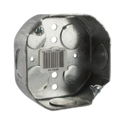 Watch 4in x 4in x 3/4 octagon electrical box steel city