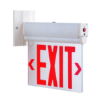 Led emergency light rotating red led edge lit exit sing panel Leonlite