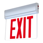 Led emergency light rotating red led edge lit exit sing panel Leonlite